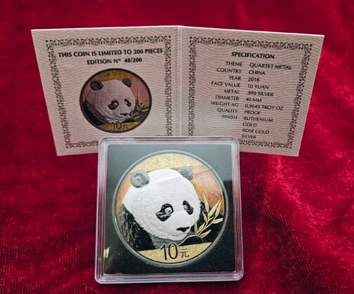 30g Silver China Proof Panda Quartet Metal Coin 2018 - Image 9