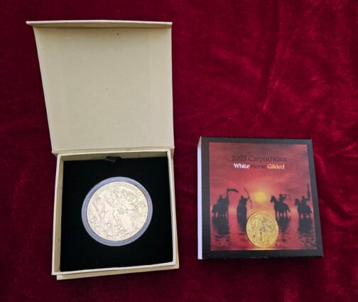 1 oz Silver Four Horsemen of the Apocalypse White Horse Gold Gilt - Image 5