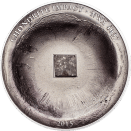 1 oz Silver Chondrite Impact Meteorite NWA 4037