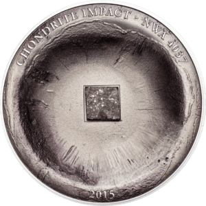 1 oz Silver Chondrite Impact Meteorite NWA 4037