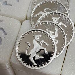 1 Gram Silver Standing Bull Trade Unit Round