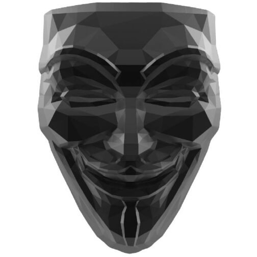 2 oz Pure Silver Guy Fawkes The Rebel Mask 2022 Dark Antique Finish Bar Round with Box and COA - Image 3