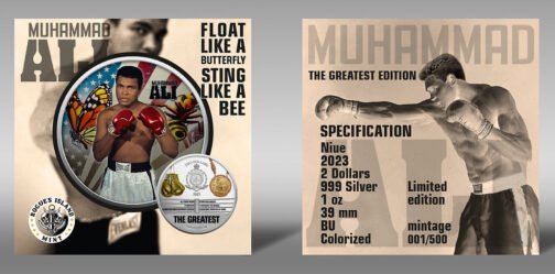 1 oz Silver Muhammad Ali The Greatest Edition Coin 2$ Niue 2023 - Image 10