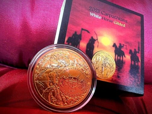 1 oz Silver Four Horsemen of the Apocalypse White Horse Gold Gilt - Image 8