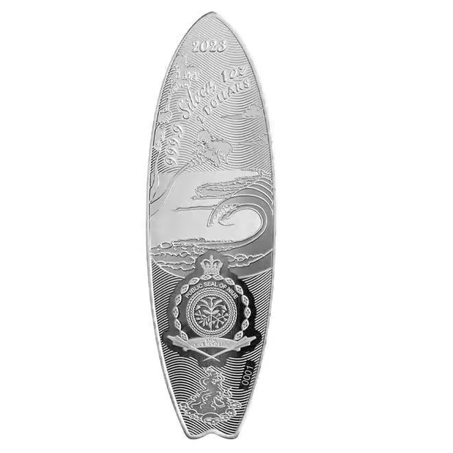1 oz Silver Surfboard - The Enforcer by Drew Brophy 2023 - Niue - Image 11