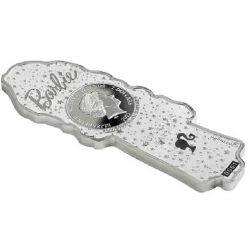 1 oz Silver Superstar Barbie 2023 $2 Special Shape Pure Silver Coin - Solomon Island - Pamp Suisse - Image 10