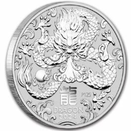 2 oz Silver Year of the Dragon Australian Lunar Series III 2024 Perth Mint