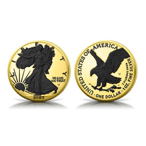 1 oz Silver Gold and Black Platinum American Eagle 2023 - Image 10