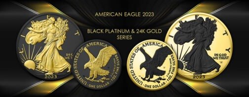 1 oz Silver Gold and Black Platinum American Eagle 2023 - Image 11