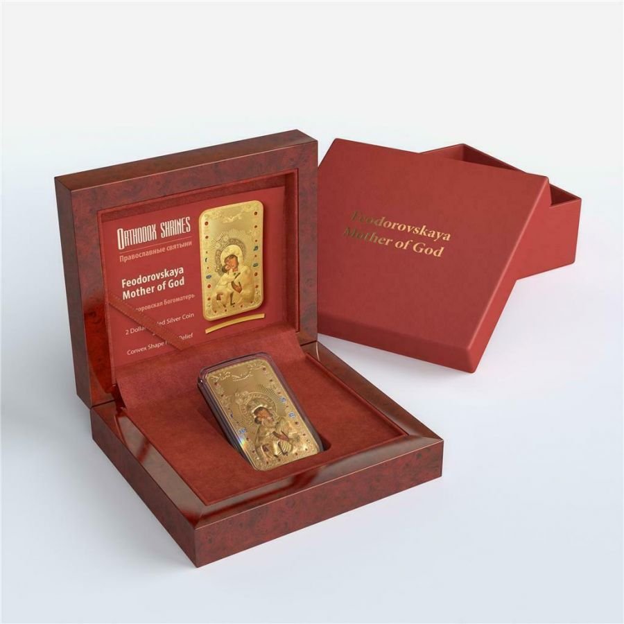 1 oz Silver Orthodox Shrines - Mother of God - Gilded Silver Coin $2 2014 - Niue - Image 8