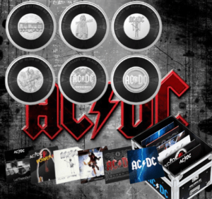 2022-2023 20 cent Colored AC/DC 45th Anniversary 6 UNC Coin Commemorative Collection Set (Vol. 2)