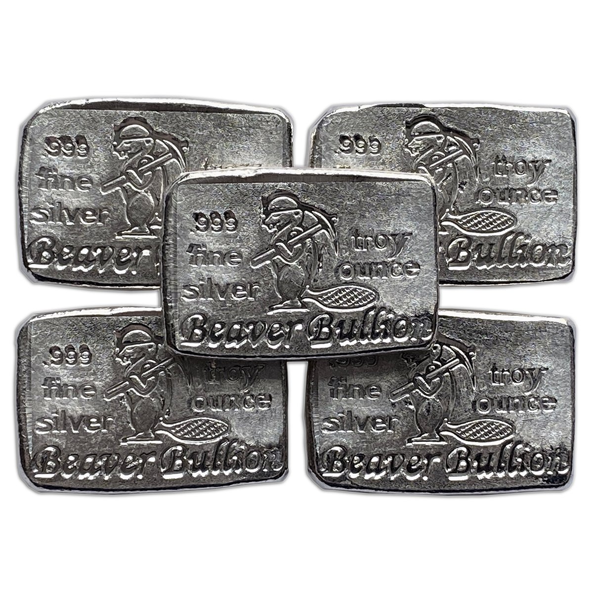 1 oz Silver Beaver Bullion Poured Bar - Image 3
