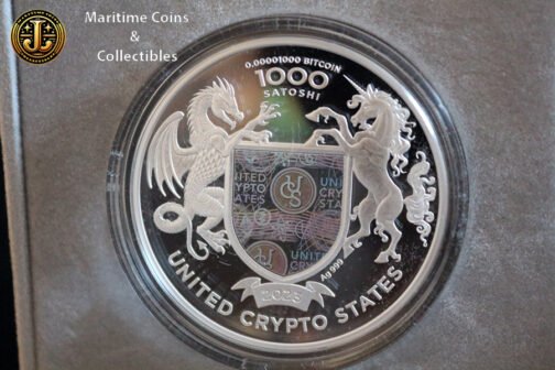 1 oz Silver Statue of Liberty Crypto Encrypted Coin in box 2023 1000 Satoshi - Image 12