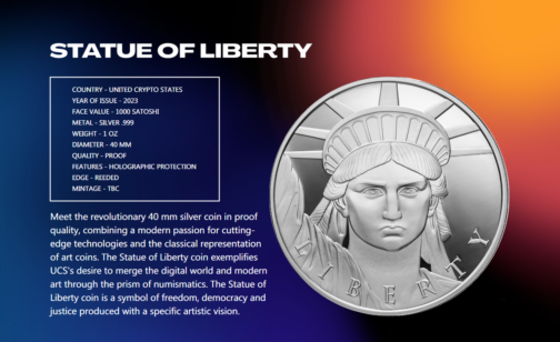 1 oz Silver Statue of Liberty Crypto Encrypted Coin in box 2023 1000 Satoshi - Image 10