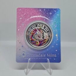 1oz Silver Colored Ghana Unicorn "Blossom" in Assay