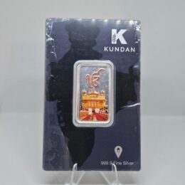 20 Gram Silver Kundan Color Bar Golden Temple in Assay