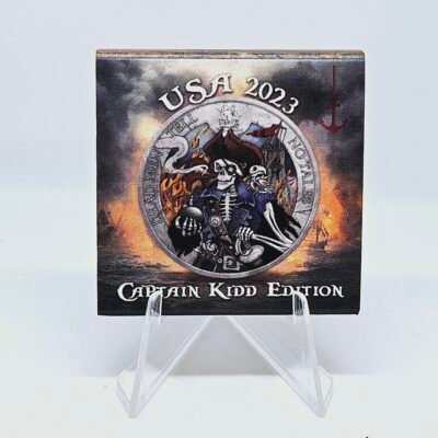 1 oz Silver Round Dead Men Tell No Tales Captain Kidd Edition 2023 Color - Image 3