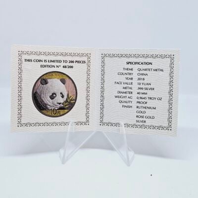 30g Silver China Proof Panda Quartet Metal Coin 2018 - Image 6