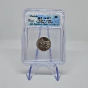 2005-D United States Ocean View First Day of Issue Nickel ICG MS67