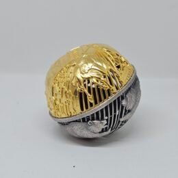 2 oz Silver Bull & Bear Opposites Attract Filigree Cut Out Spherical Coin 2022