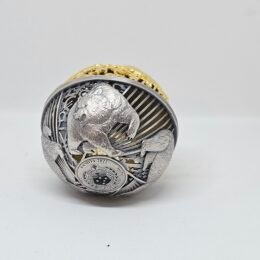 2 oz Silver Bull & Bear Opposites Attract Filigree Cut Out Spherical Coin 2022