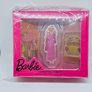 1 oz Silver Superstar Barbie 2023 $2 Special Shape Pure Silver Coin - Solomon Island - Pamp Suisse