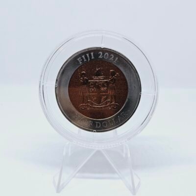 1 oz Titanium NASA Mars Rover Touchdown Fiji Half Dollar Coin 2021 - Image 2