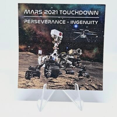 1 oz Titanium NASA Mars Rover Touchdown Fiji Half Dollar Coin 2021 - Image 3