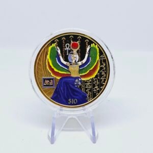 1 oz Silver Sierra Leone Egyptian Goddess Isis Gold Gilded Coin 2023