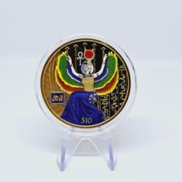 1 oz Silver Sierra Leone Egyptian Goddess Isis Gold Gilded Coin 2023