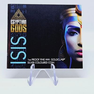 1 oz Silver Sierra Leone Egyptian Goddess Isis Gold Gilded Coin 2023 - Image 4