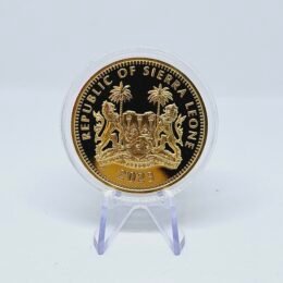 1 oz Silver Sierra Leone Egyptian Gods Ra Gold Gilt Coin 2023