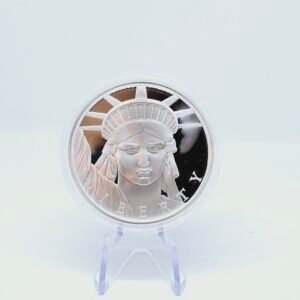 1 oz Silver Statue of Liberty Crypto Encrypted Coin in box 2023 1000 Satoshi