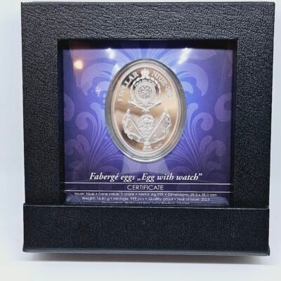 16.81g Faberge Egg With Watch Silver Coin 2023 - Niue - Mint of Poland - Image 2