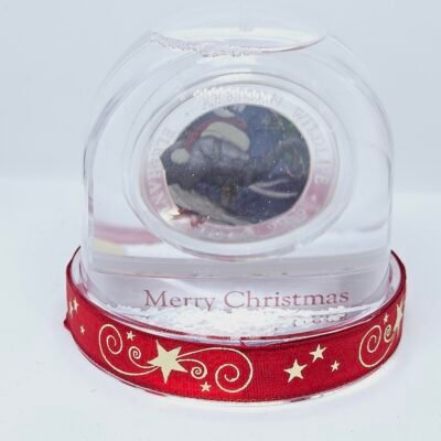 1 oz Silver Snowglobe African Wildlife Christmas 2023