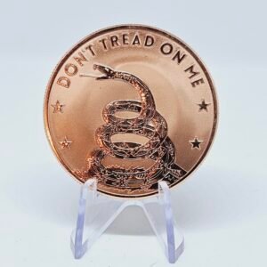 1 oz Copper Don't Tread on Me Reverse Proof Round