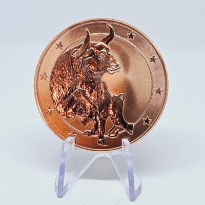 1 oz Copper Bull and Bear Round