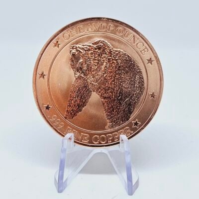 1 oz Copper Bull and Bear Round - Image 2