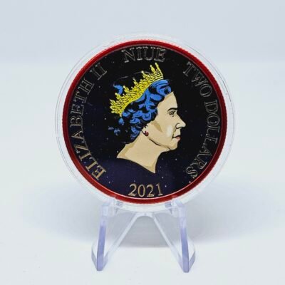 1 oz Silver Wonder Women Lady of the Night Colorized Coin 2021 Niue - Image 2