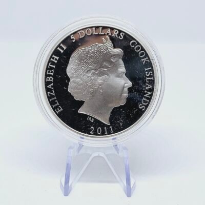 1 oz Silver Proof Hedgehog in the Fog 2011 Cook Islands - Image 2