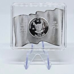1 oz Silver 3D Waving Flag Don’t Tread On Me 2024 Cameroon w Display Box