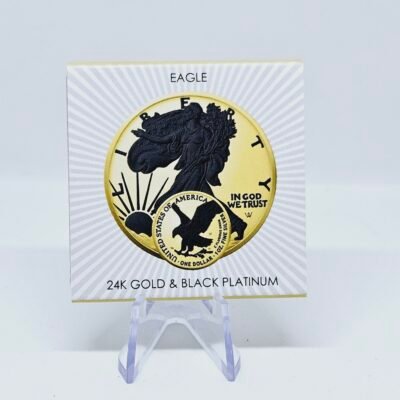 1 oz Silver Gold and Black Platinum American Eagle 2023 - Image 3