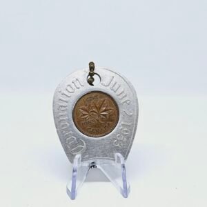 Canada 1 Cent Penny 1953 - Coronation June 2, 1953 Elizabeth II Queen of Canada Keychain