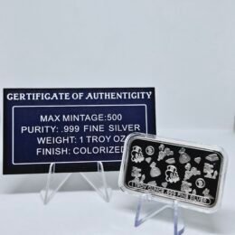 1 oz Silver Scrooge McDuck Rolex “Time is Money” Silver Art Bar w COA Mintage of 500