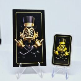 1 oz Silver Scrooge F You Money Proof Enameled Bar w/coa
