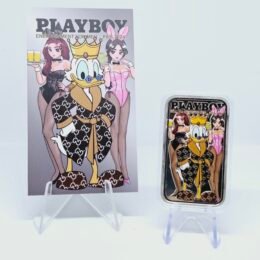 1 oz Silver Scrooge Mcduck Gucci Playboy Magazine Silver Art Bar