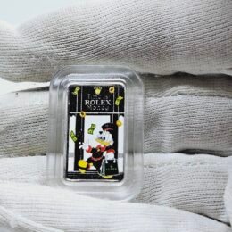 1/10 oz Silver Scrooge McDuck Rolex "Time is Money" Silver Art Bar