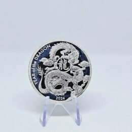 1 oz Silver Lunar Year of the Dragon Silver Round - Asahi Refining - 2024