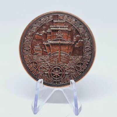1 oz Copper Pirate Bootie Hunter Round - Image 2