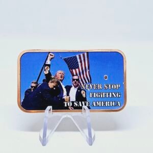 1 oz Copper Trump Fight Color Bar
